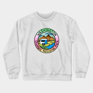 Olympic National Park Washington Camping Camper Crewneck Sweatshirt